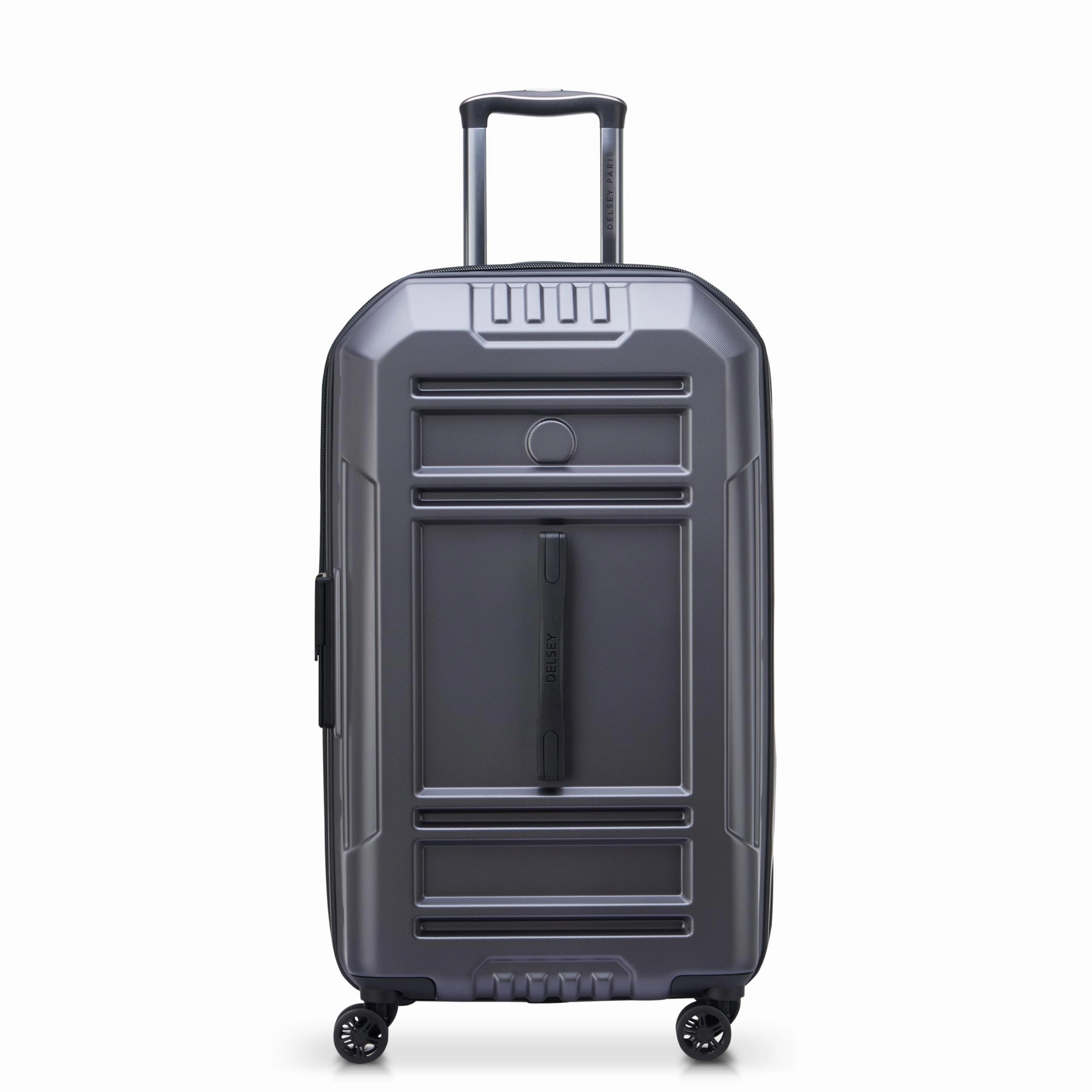 DELSEY Paris Rempart Hardside Expandable Luggage Trunk with Spinner Wheels (Checked Medium Trunk 26 Inch)