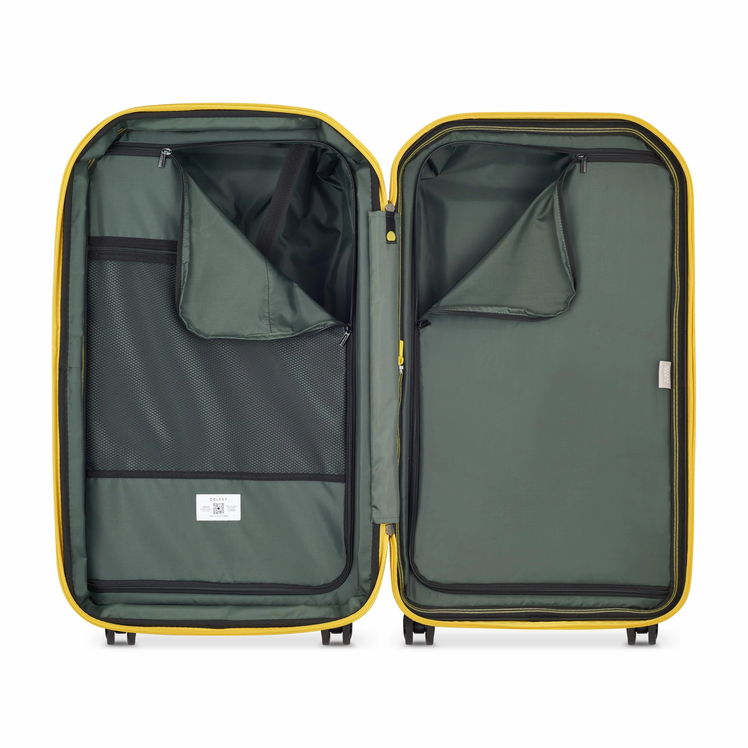 DELSEY Paris Rempart Hardside Expandable Luggage Trunk with Spinner Wheels (Checked Medium Trunk 26 Inch)