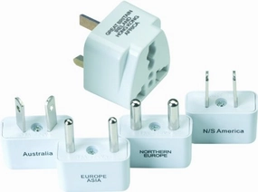 Design Go Luggage Worldwide Adaptor Kit, White, One Size