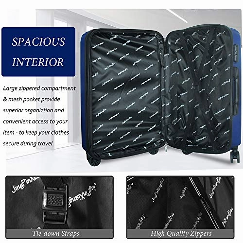 Dfavors3 Pieces Expandable Luggage Set Abc Hardside Spinner Set Lightweight Carry On Suitcase
