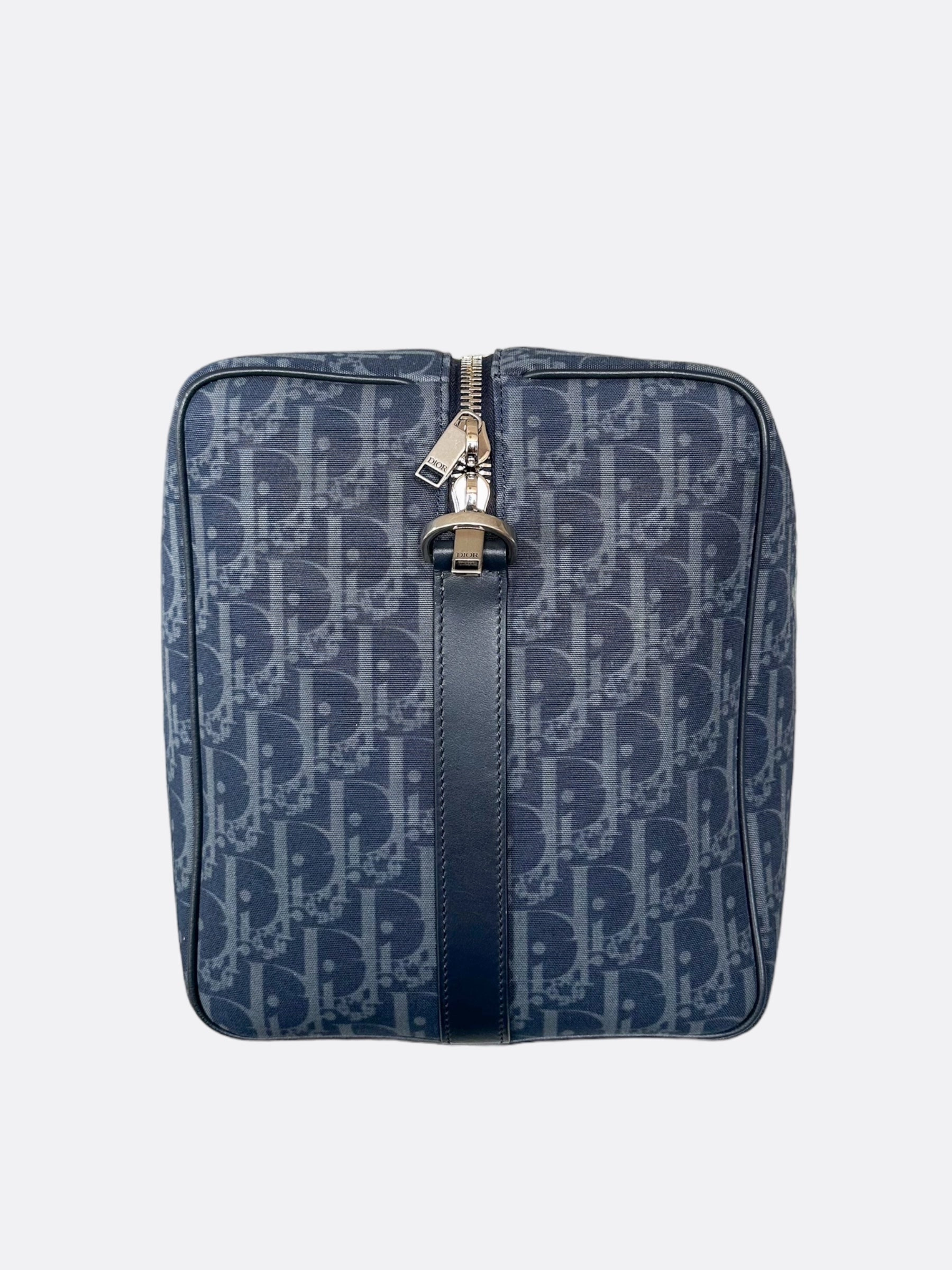 Dior Denim Tears Blue Cotton Wreath Oblique Lingot 50 Duffel Bag