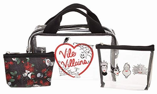 Disney Vile Villains 3 Piece Cosmetic Makeup Travel Kit