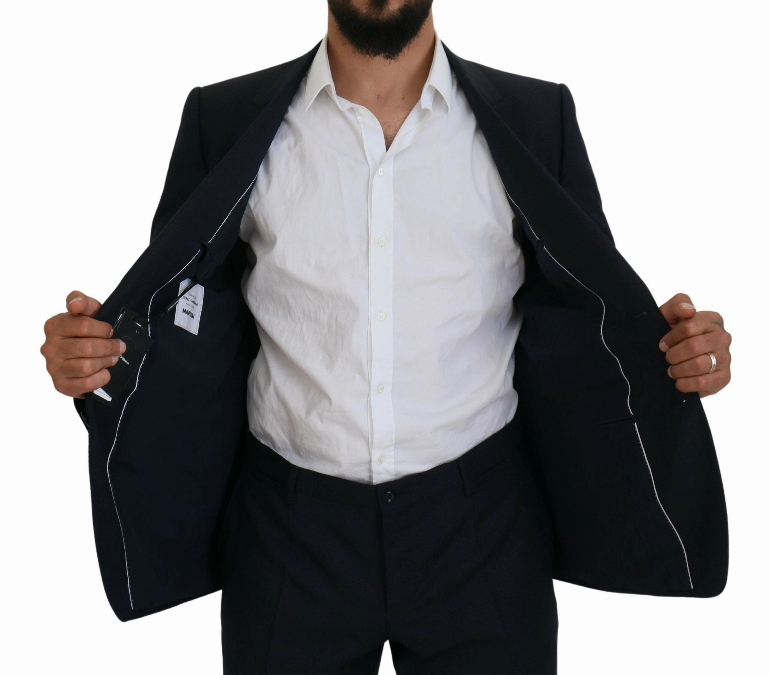 Dolce & Gabbana Elegant Martini Wool-Silk Blend Men's Suit