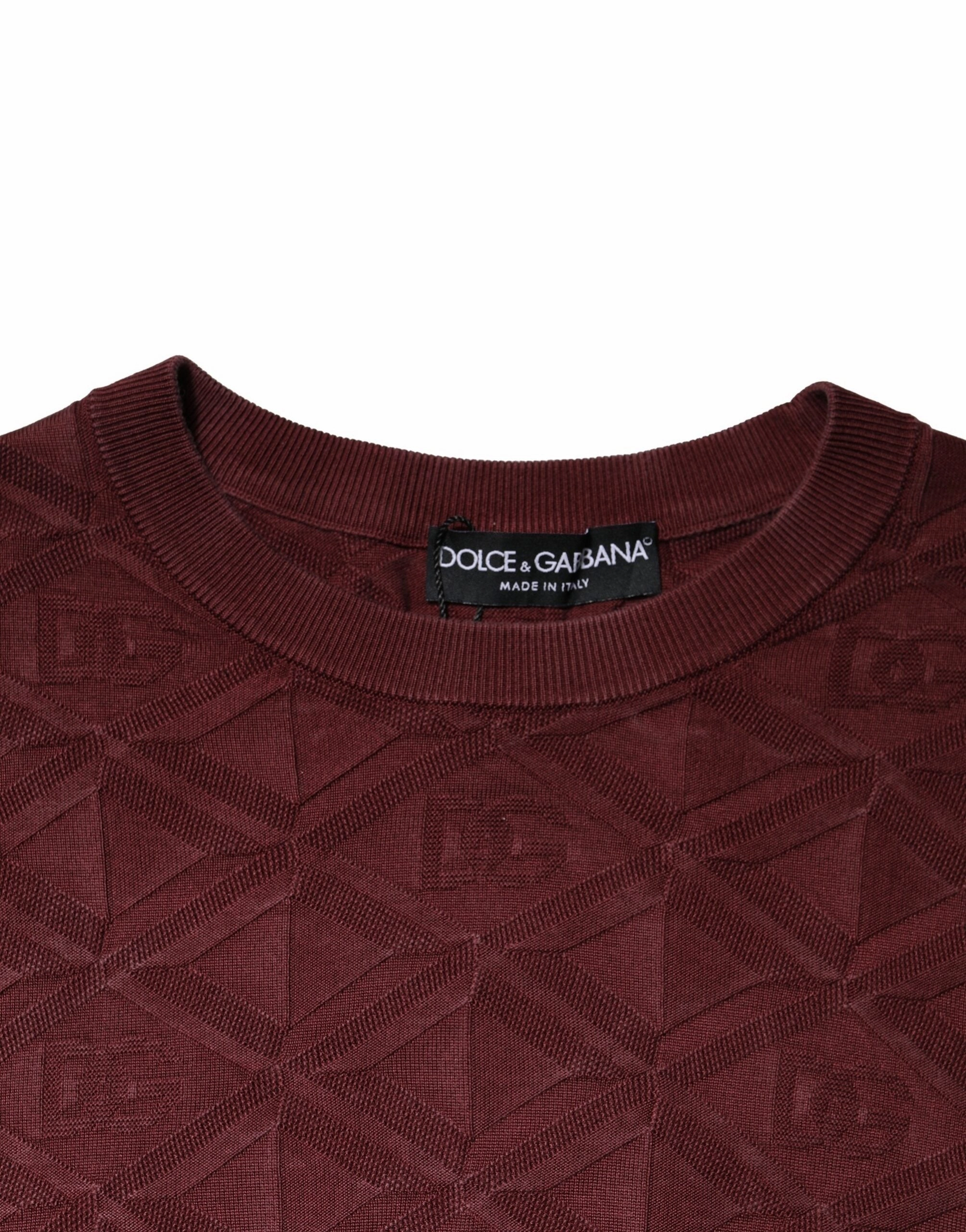 Dolce & Gabbana Silk Knit Crew Neck Pullover Men's Sweater (Pre-Owned)