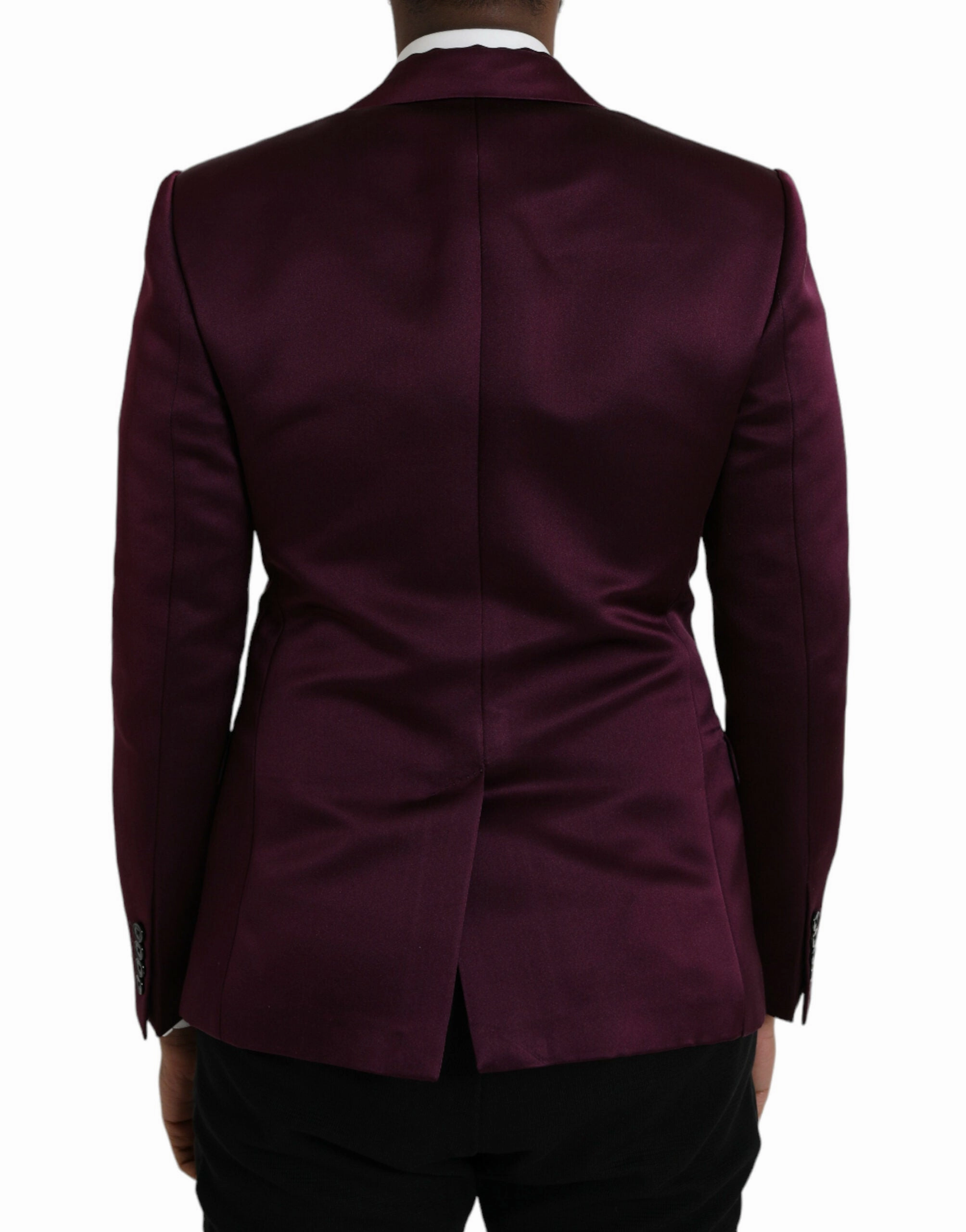 Dolce & Gabbana Silk Single Breasted Coat Men's Blazer