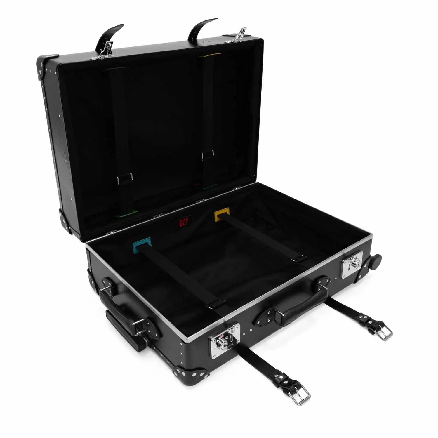 DR. NO  Large Check-In - 4 Wheels | Black/Black/Chrome