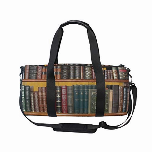 Duffel Bag Books Library Bookshelf Women Garment Gym Tote Bag Best Sports Bag for Boys