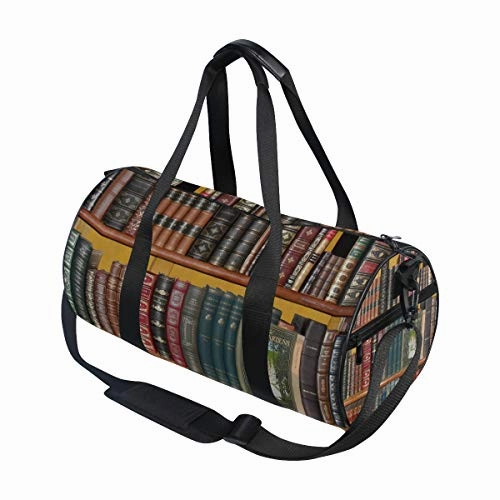 Duffel Bag Books Library Bookshelf Women Garment Gym Tote Bag Best Sports Bag for Boys