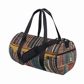 Duffel Bag Books Library Bookshelf Women Garment Gym Tote Bag Best Sports Bag for Boys