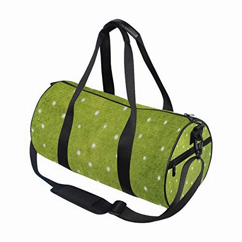 Duffel Bag Green White Pattern Women Garment Gym Tote Bag Best Sports Bag for Boys