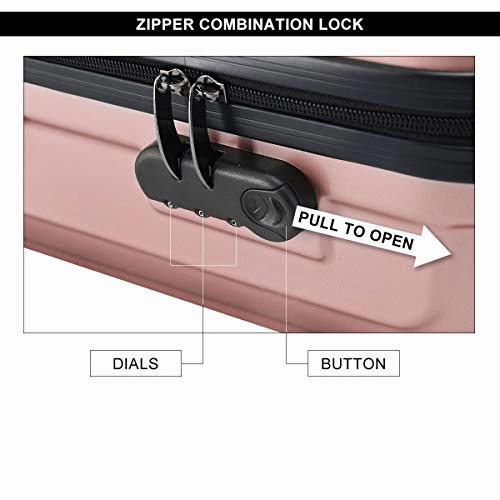 Durable 3 Piece Luggage Sets,BestComfort 8 Spinner Wheels Carry on Suitcase with Combination Lock