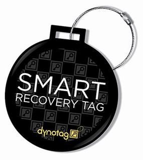 Dynotag Web/Gps Enabled Qr Smart Deluxe Steel Luggage Tag & Braided Steel Loop