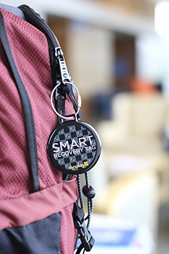 Dynotag Web/Gps Enabled Qr Smart Deluxe Steel Luggage Tag & Braided Steel Loop
