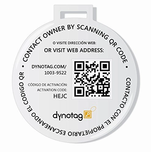 Dynotag Web/Gps Enabled Qr Smart Deluxe Steel Luggage Tag & Braided Steel Loop