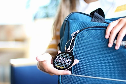 Dynotag Web/Gps Enabled Qr Smart Deluxe Steel Luggage Tag & Braided Steel Loop
