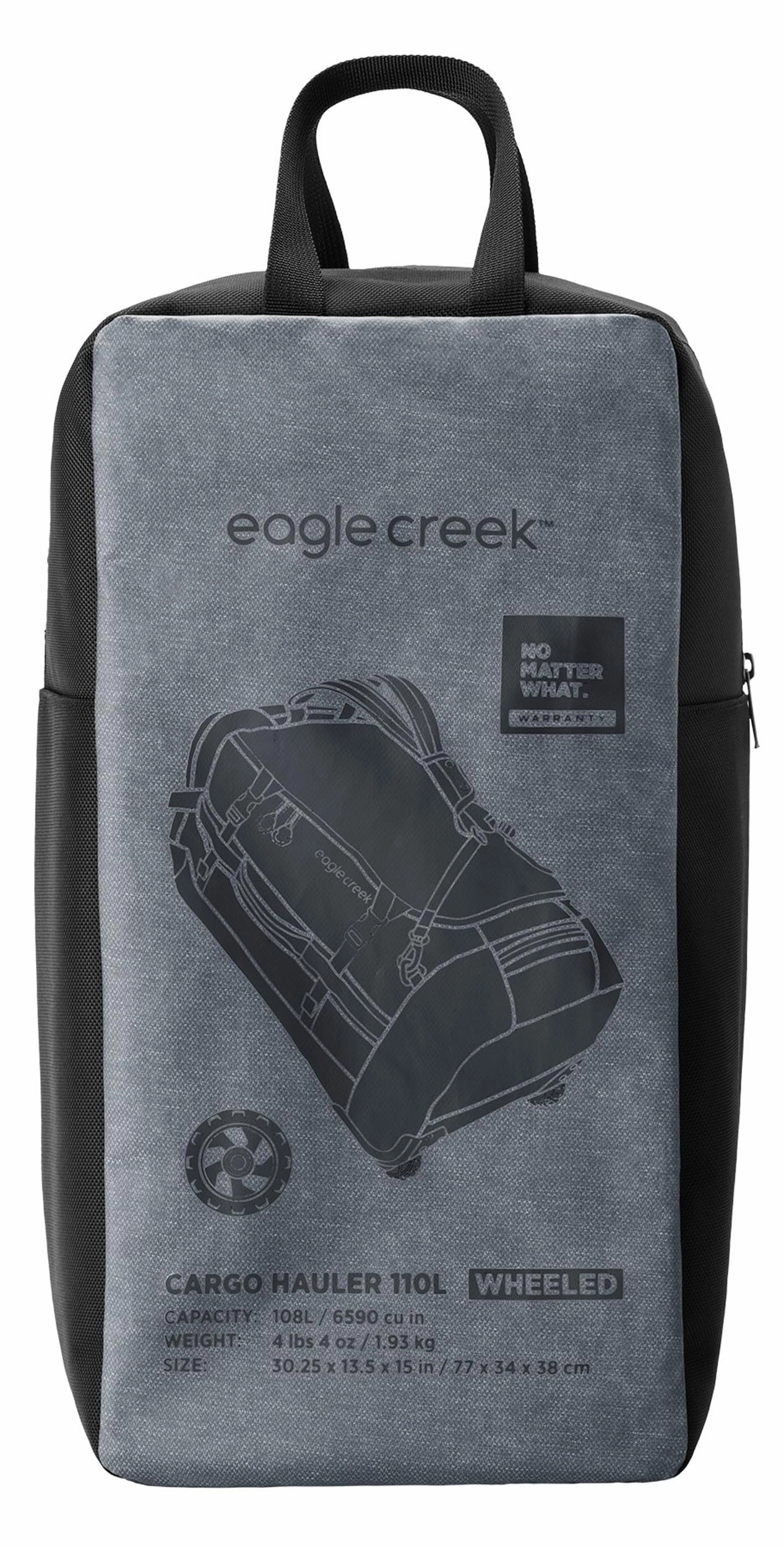 Eagle Creek Cargo Hauler Wheeled Duffel Travel Bag with Backpack Straps and Handles, Lockable U-Lid Opening, End Compartments, and Compression Straps