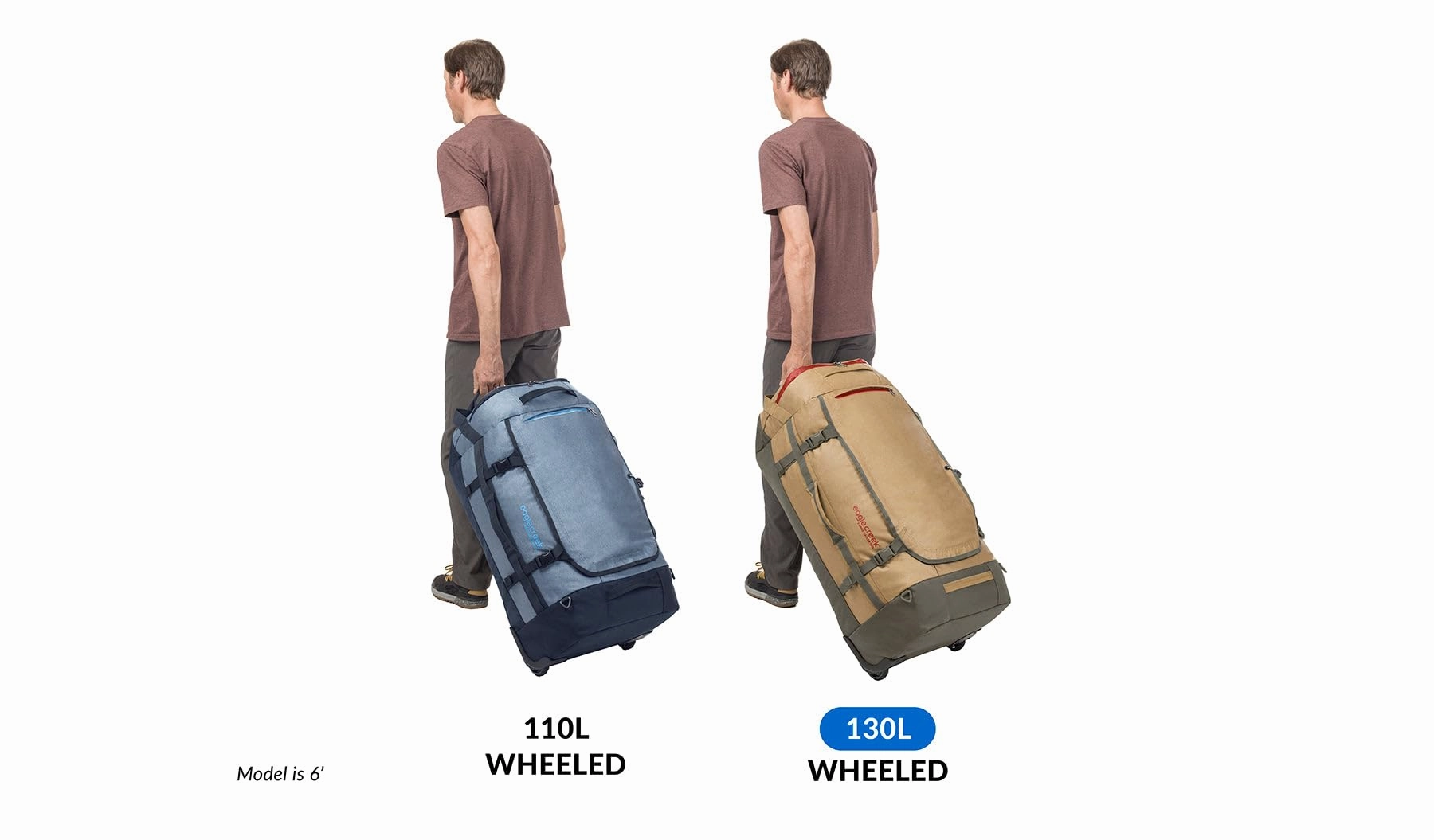 Eagle Creek Cargo Hauler Wheeled Duffel Travel Bag with Backpack Straps and Handles, Lockable U-Lid Opening, End Compartments, and Compression Straps