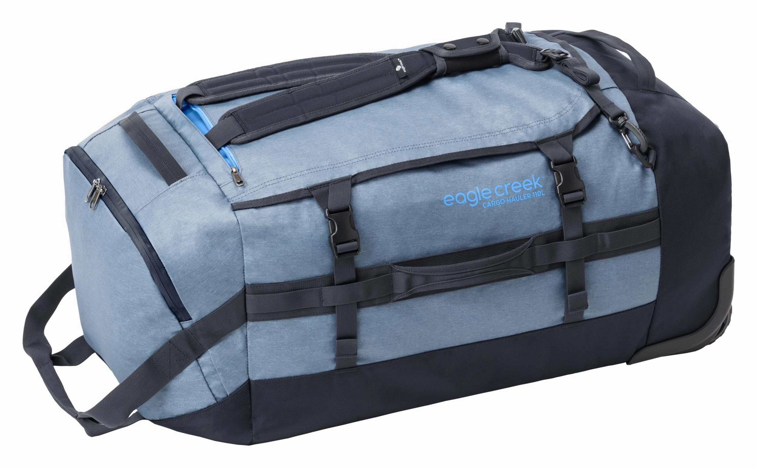 Eagle Creek Cargo Hauler Wheeled Duffel Travel Bag with Backpack Straps and Handles, Lockable U-Lid Opening, End Compartments, and Compression Straps