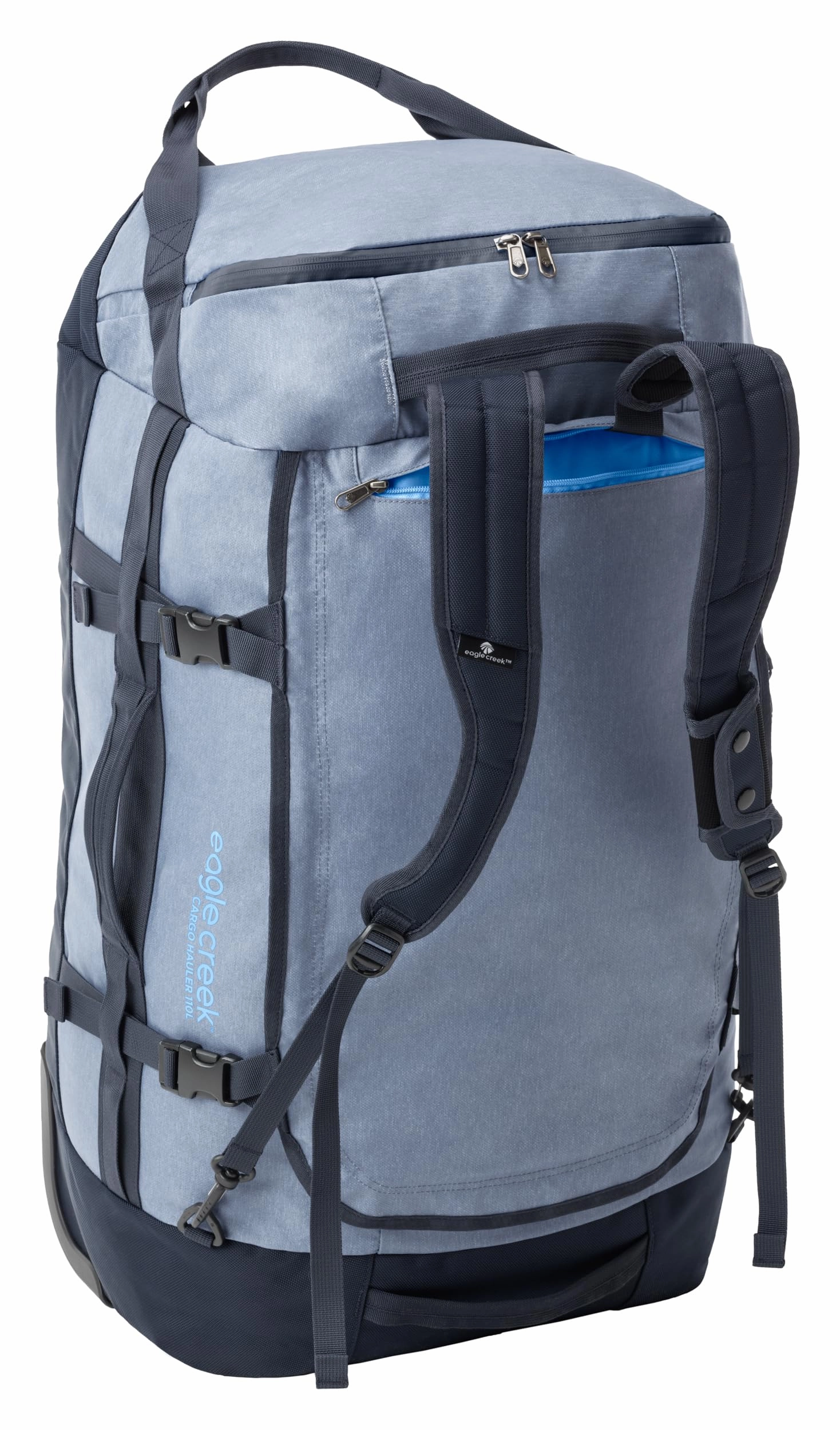 Eagle Creek Cargo Hauler Wheeled Duffel Travel Bag with Backpack Straps and Handles, Lockable U-Lid Opening, End Compartments, and Compression Straps