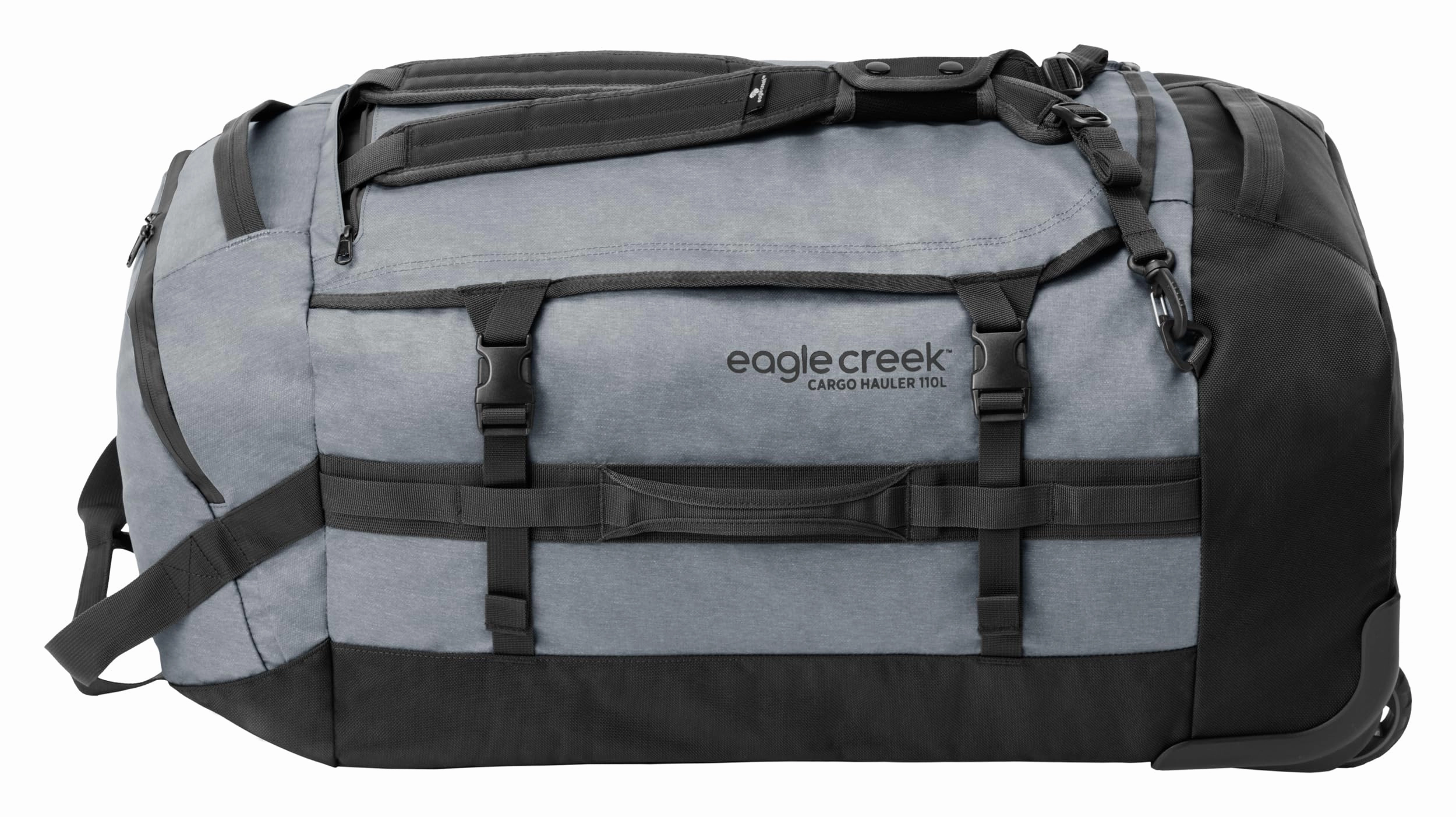 Eagle Creek Cargo Hauler Wheeled Duffel Travel Bag with Backpack Straps and Handles, Lockable U-Lid Opening, End Compartments, and Compression Straps