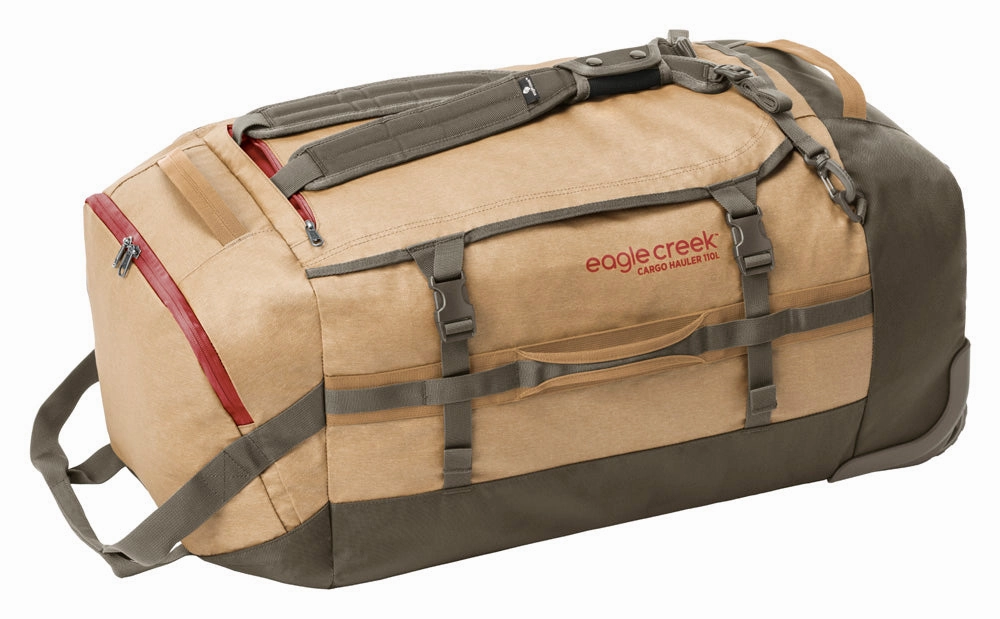 Eagle Creek Cargo Hauler Wheeled Duffel Travel Bag with Backpack Straps and Handles, Lockable U-Lid Opening, End Compartments, and Compression Straps
