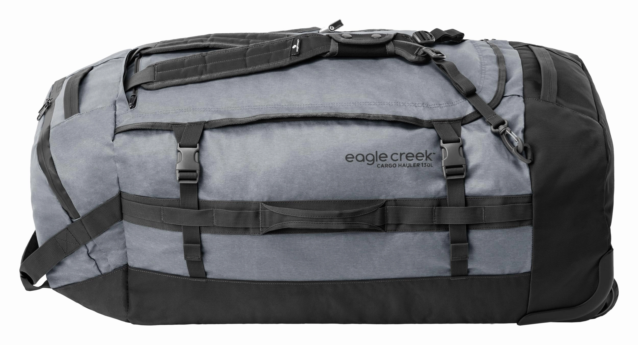 Eagle Creek Cargo Hauler Wheeled Duffel Travel Bag with Backpack Straps and Handles, Lockable U-Lid Opening, End Compartments, and Compression Straps