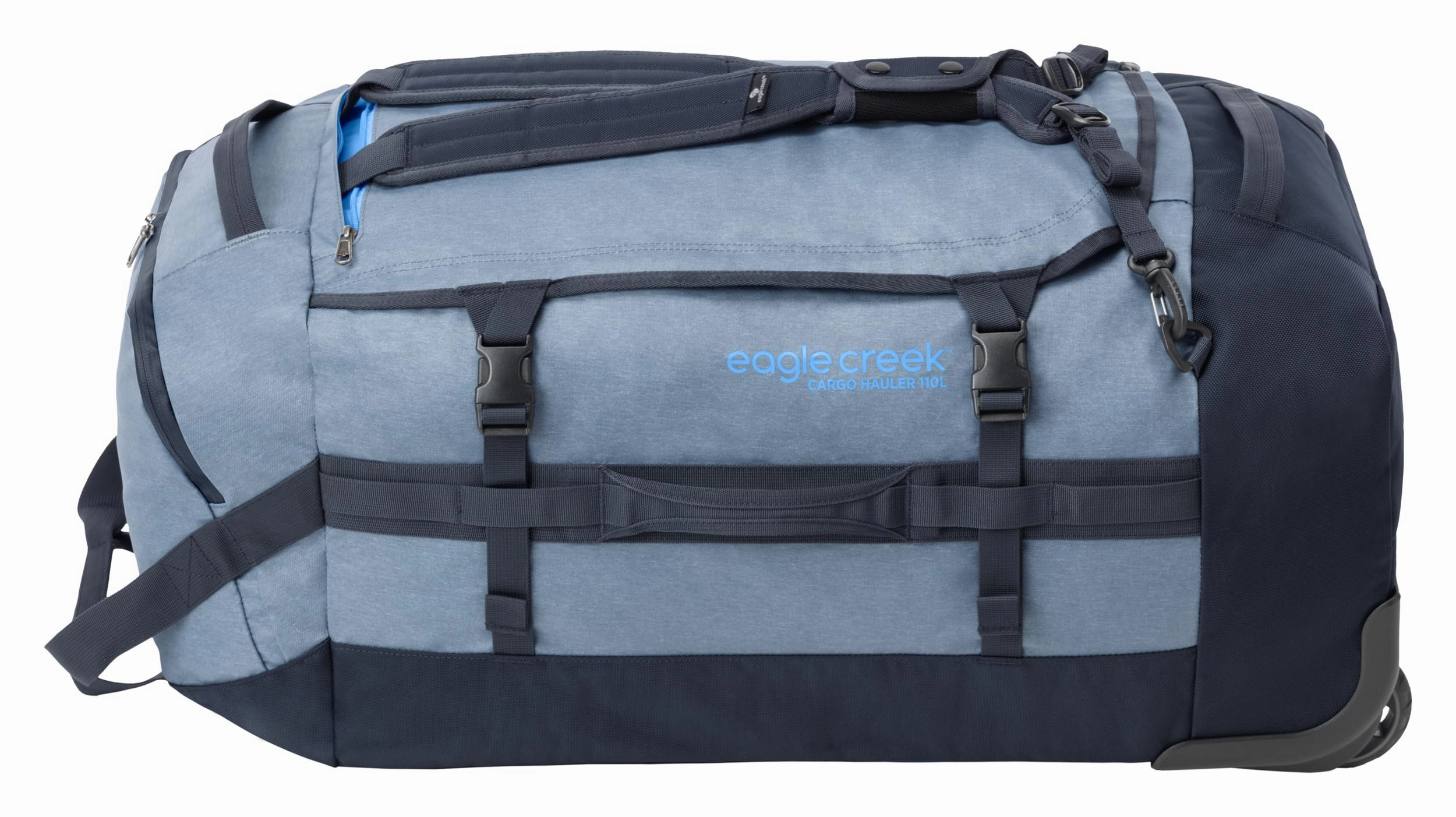 Eagle Creek Cargo Hauler Wheeled Duffel Travel Bag with Backpack Straps and Handles, Lockable U-Lid Opening, End Compartments, and Compression Straps