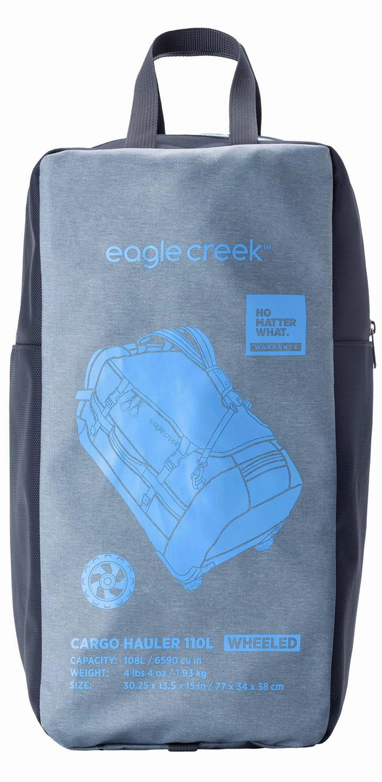 Eagle Creek Cargo Hauler Wheeled Duffel Travel Bag with Backpack Straps and Handles, Lockable U-Lid Opening, End Compartments, and Compression Straps