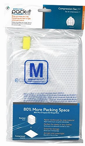Eagle Creek Pack-it Compression Sac-Md, Clear/Flame Orange