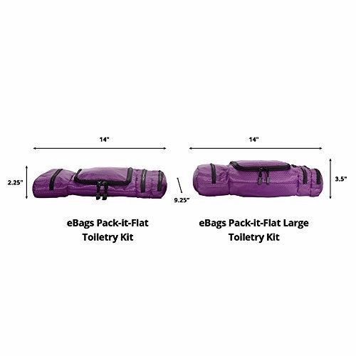 eBags Pack-it-Flat Large Hanging Toiletry Bag and Kit - (Aquamarine)