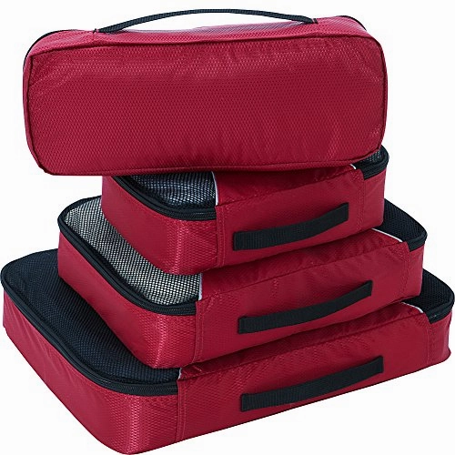 eBags Packing Cubes for Travel - 4pc Classic Plus Set - (Black)
