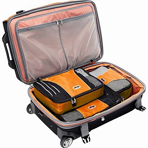 eBags Packing Cubes for Travel - 6pc Value Set - (Tangerine)