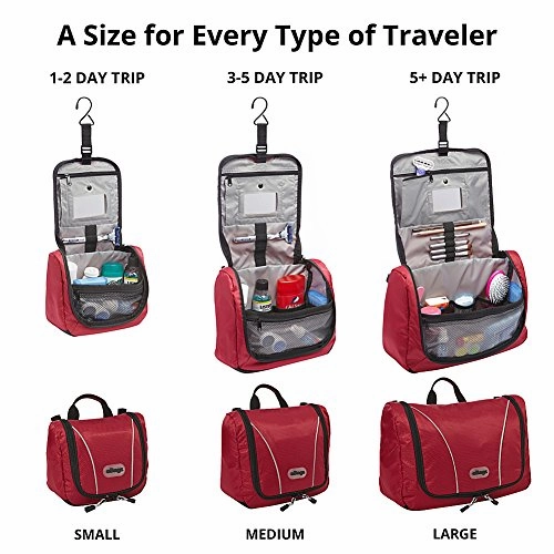 eBags Portage Large Toiletry Kit and Cosmetics Bag - (Black)