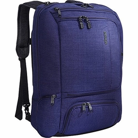 eBags Professional Weekender Carry-On Backpack for Travel & Business - TSA Friendly - Fits 18" Laptop - (Brushed Indigo)