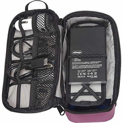 eBags Small Cord Packing Cube - Cable Organizer Bag - (Eggplant)