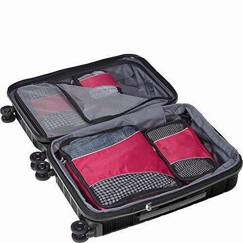 eBags Small/Medium Packing Cubes for Travel - Organizers - 4pc Set - (Grasshopper)