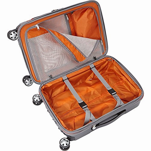eBags TLS Hybrid (Hardside/Softside) Spinner Expandable Luggage - 22-inch - Carry-On - (Brushed Indigo)