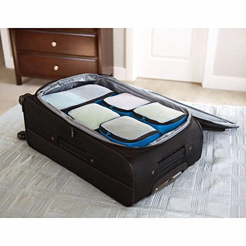 eBags Ultralight Travel Packing Cubes - Lightweight - Ultimate Packer Organizers - 7pc Set - (Blue)