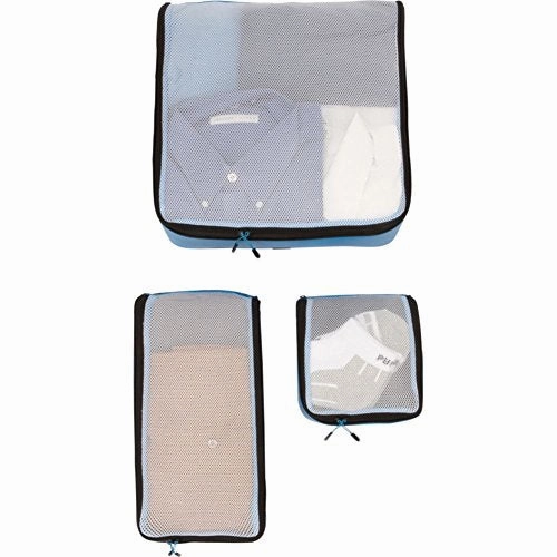 eBags Ultralight Travel Packing Cubes - Lightweight - Ultimate Packer Organizers - 7pc Set - (Blue)