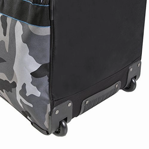 Ecko Unltd. Men's United 32" Large Rolling Duffel Bag, Grey Camo/Blue, One Size