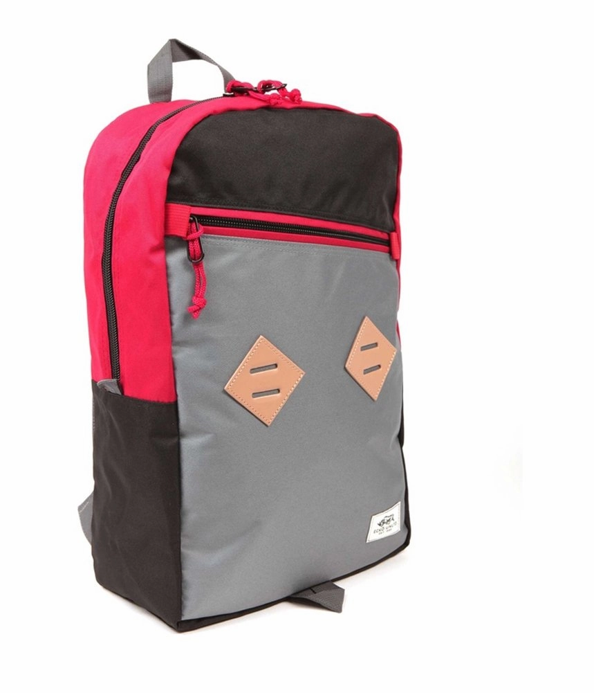 Ecko Unltd. Unisex Colorblock Zipper Everyday Backpack, Red, Small (17 in. - 22 in.)
