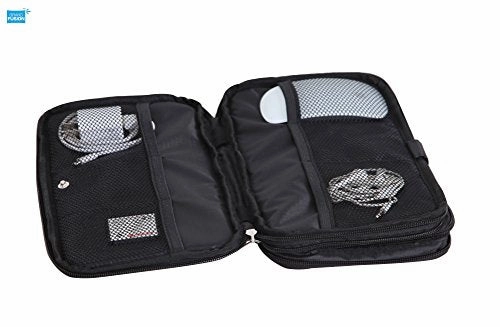 Electronic Travel Organizer - Padded Travel Bag With Expandable Zippered Compartments And Mesh