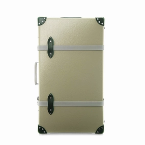 Elephant Family  Large Check-In - 2 Wheels | Olive Grey/Kerry Green/Chrome
