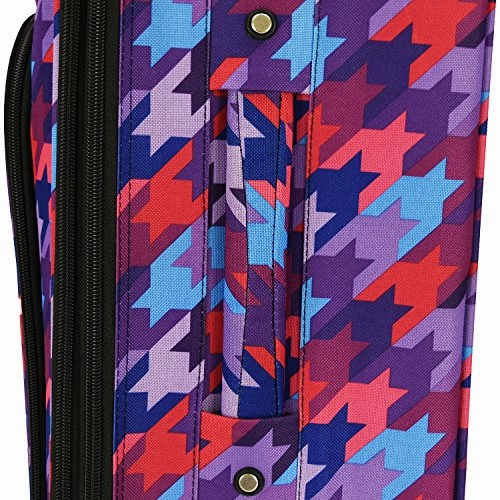 Elite Luggage Houndstooth Carry-on Rolling Luggage, Multi-color