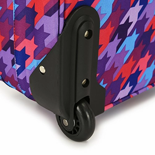 Elite Luggage Houndstooth Carry-on Rolling Luggage, Multi-color