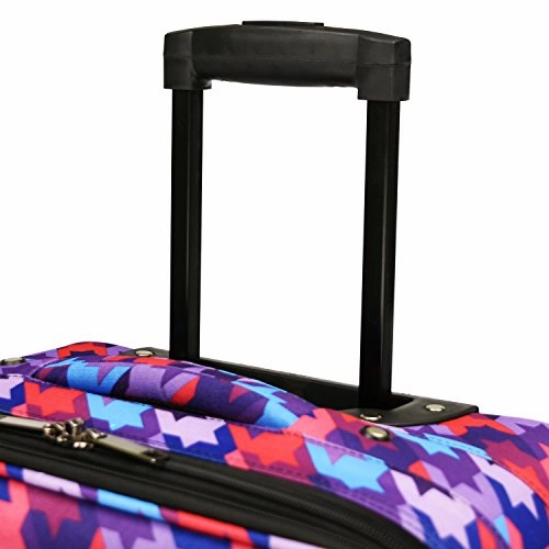 Elite Luggage Houndstooth Carry-on Rolling Luggage, Multi-color