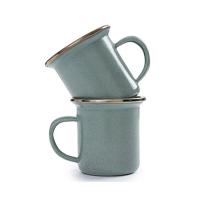 Fashion [CLEARANCE] BAREBONES Enamel Espresso Cups 2PK .You can buy cheap online shopping the Items, 100% quality.
