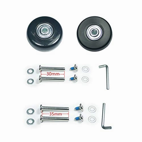F-ber Luggage Suitcase Wheels Replacement Kit 50mm x 18mm with ABEC 608zz Inline Outdoor Skate Replacement Wheels, One Set of (2) Wheels (OD:50 W:18 ID:6 Axles:35)