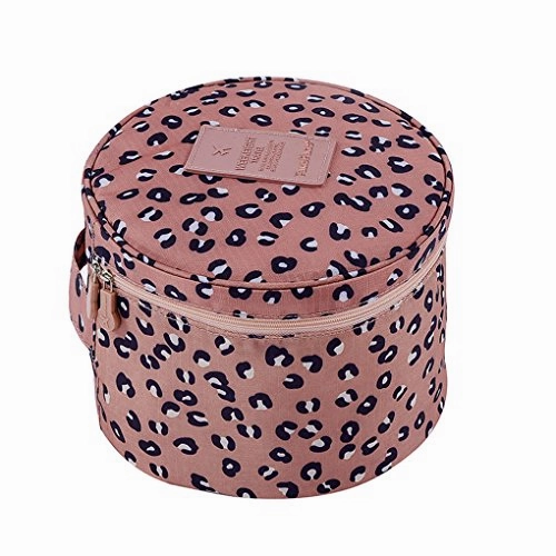 FakeFace Cute Compact Design Round Toiletry Cosmetic Bag Underwear Tidy Organizer Makeups Container