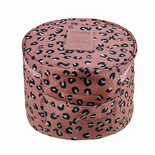 FakeFace Cute Compact Design Round Toiletry Cosmetic Bag Underwear Tidy Organizer Makeups Container